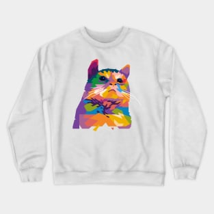 Pathetic Cat Meme Crewneck Sweatshirt